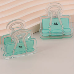 Acrylic Funny Expression Clipboard Long Tail Clip