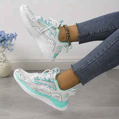 Women's Lace-up Mesh Running Shoes Outdoor Athletic Sneakers