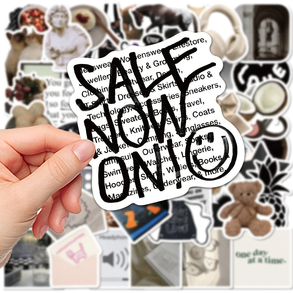 60Pcs Doodle Waterproof Stickers for Laptop Skateboard Bumper, Kids & Teens