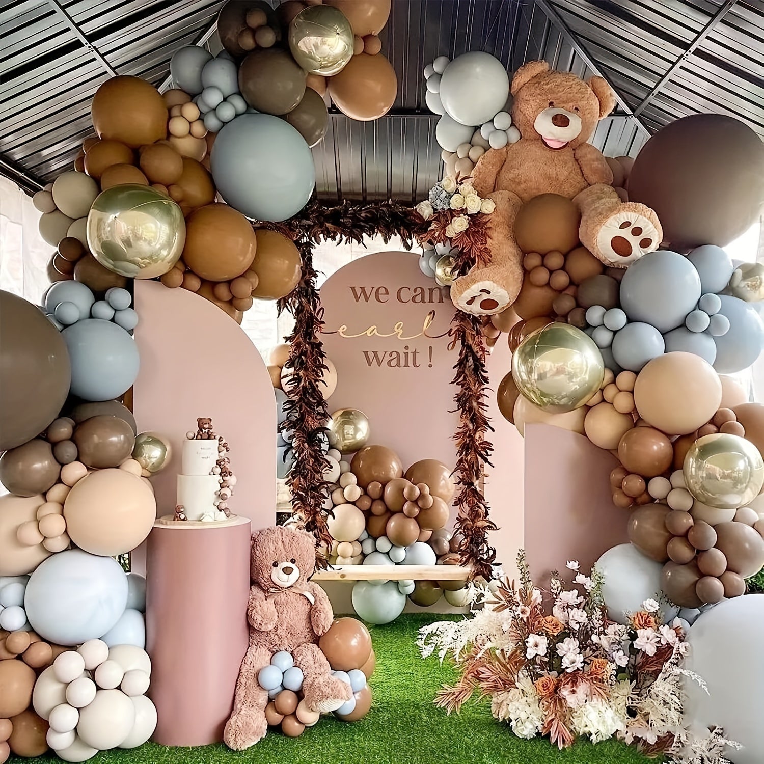 60 Coffee Brown Balloons Tan Dark Arch Bear Party Wedding Decor