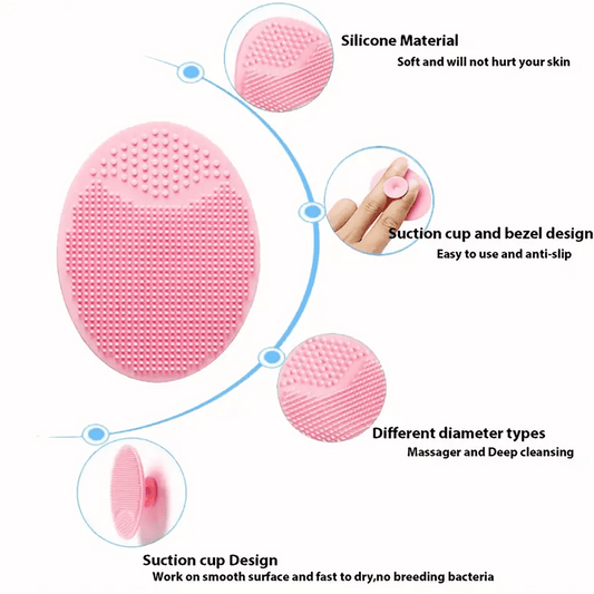 Silicone Oval Face Washing Brush Soft Cleansing Brush for Baby and Adults