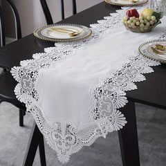 Lace Linen Table Runner Macrame Coffee Table Runners Boho Wedding