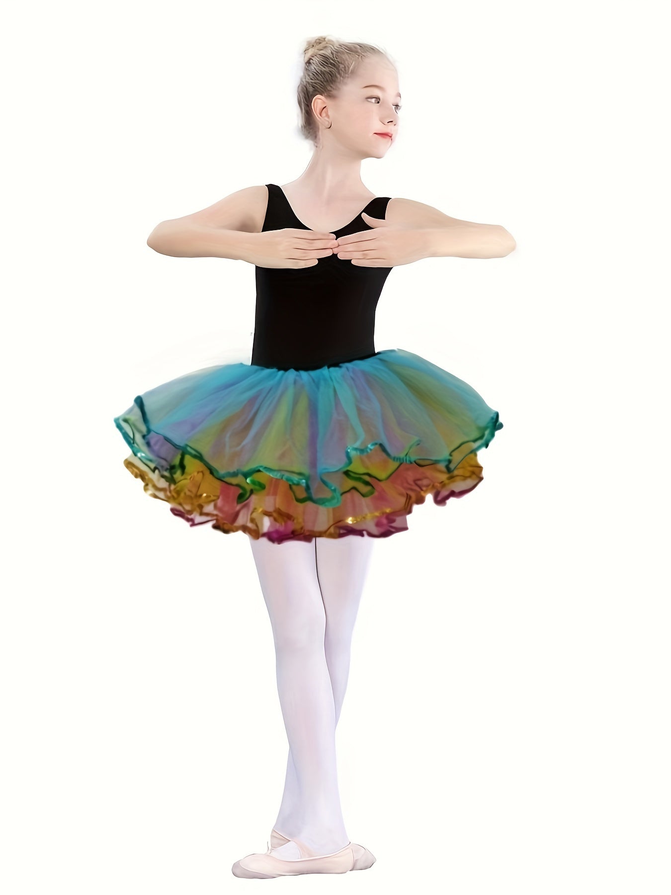 Girls Fluffy Colorful Ballet Dance Tutu Skirt Party Christmas