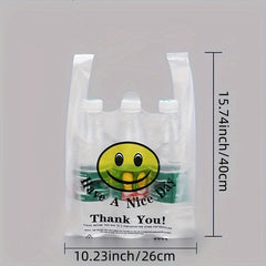 50pcs Reusable Eco plastic Bag for Grocery Mall Shopping