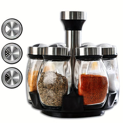 6pcs 12pcs Spice Rack Organizer with Glass Jars