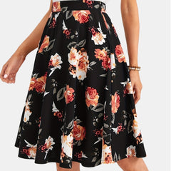 Floral Print High Waist Skirt for Women