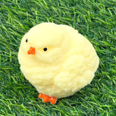Soft Yellow Silicone Rubber Chicken Stress Reliever Toy
