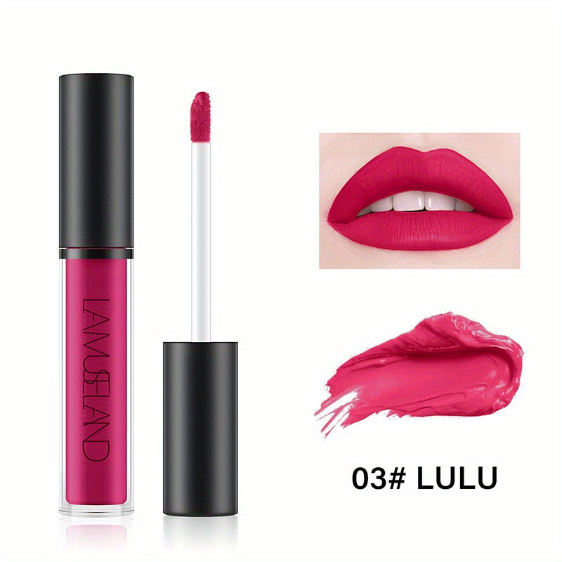 12-Color Matte Red Liquid Lipstick Set for Women, Waterproof & Long-Lasting