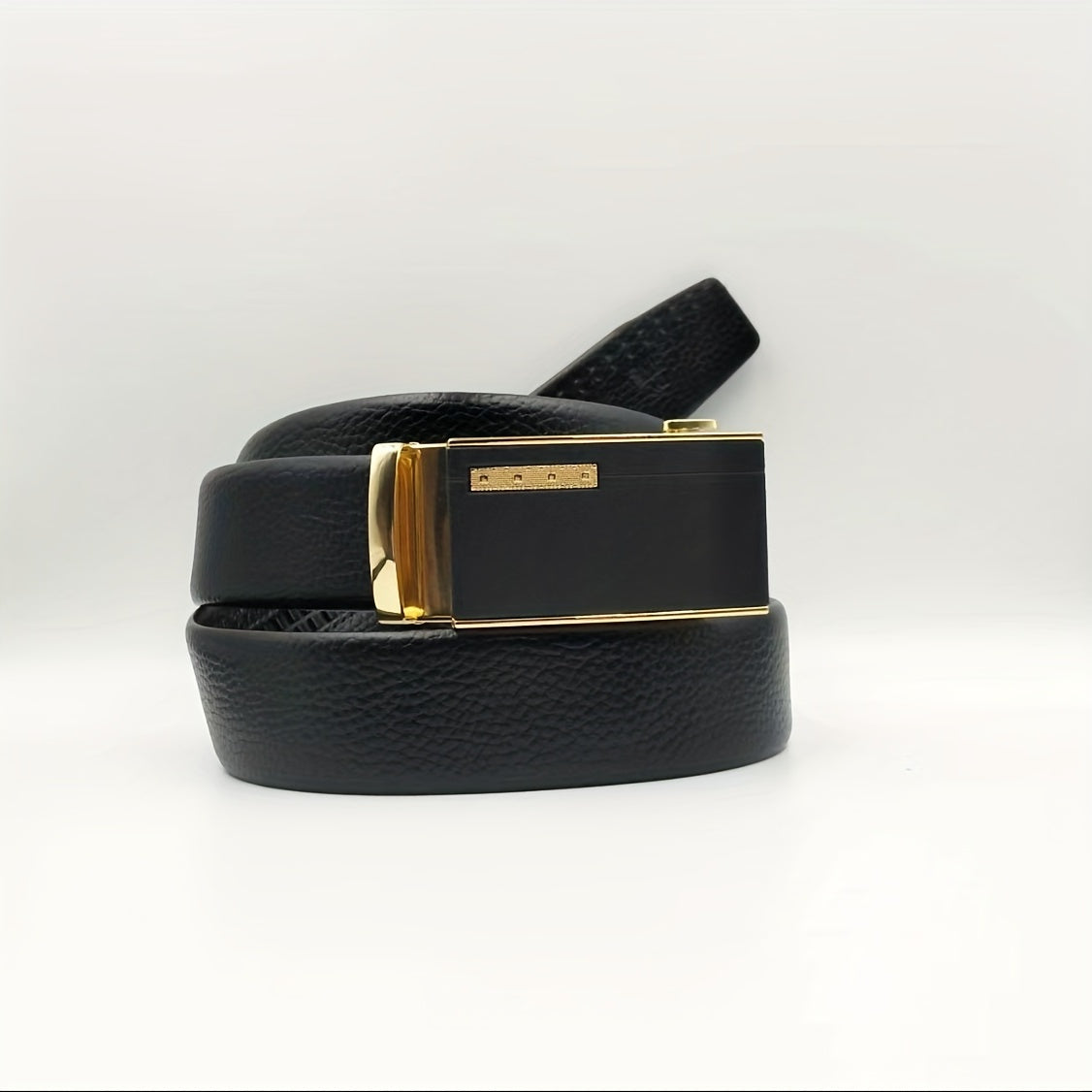 Men's Leather Belt Automatic Buckle Business Suit Waist Strap