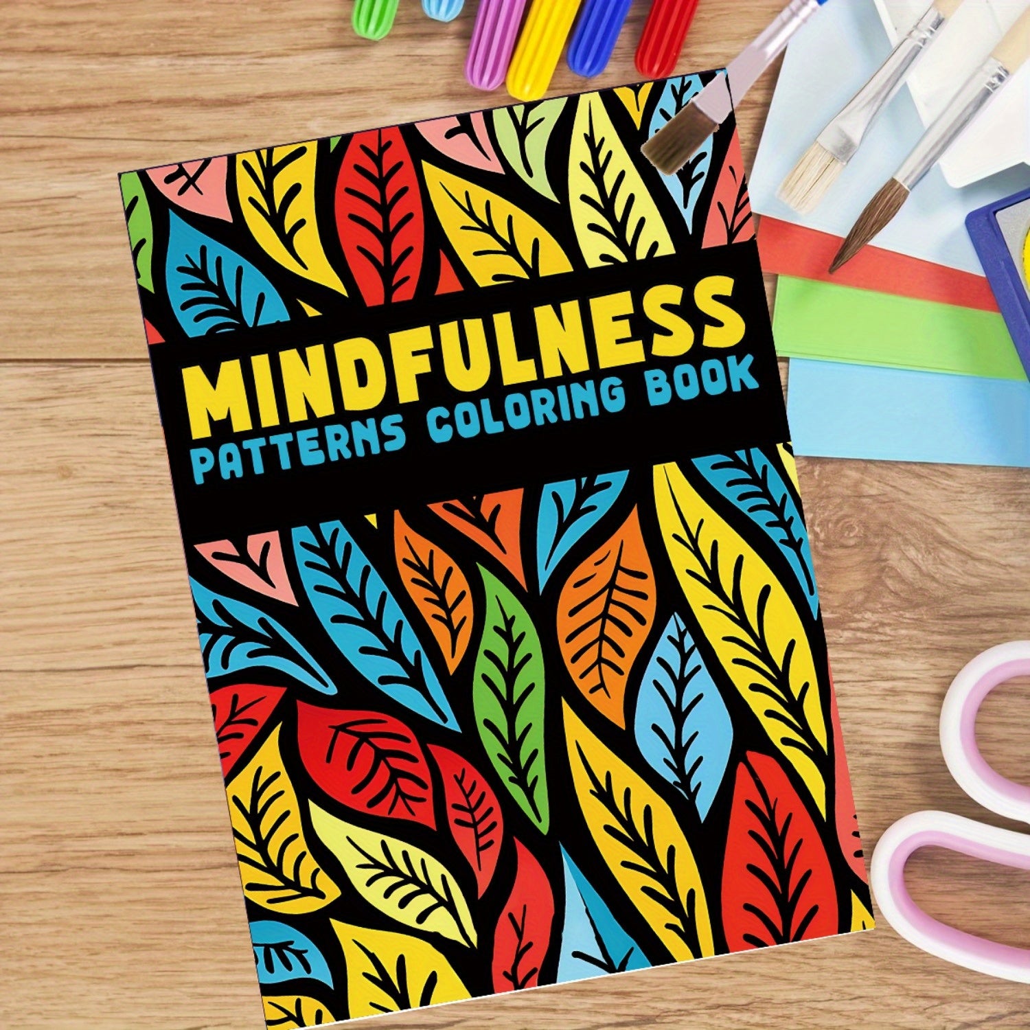 Mindfulness Patterns Coloring Book - 22 Pages of Vibrant Leaf Designs