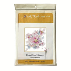 Peach Blossom Embroidery Starter Kit Cross Stitch DIY Handwork