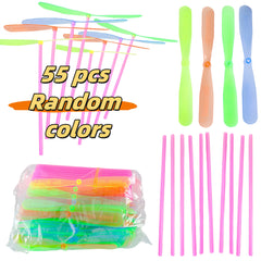 Bamboo Dragonfly Nostalgic Toys Hand Rolled Double Flying Leaf