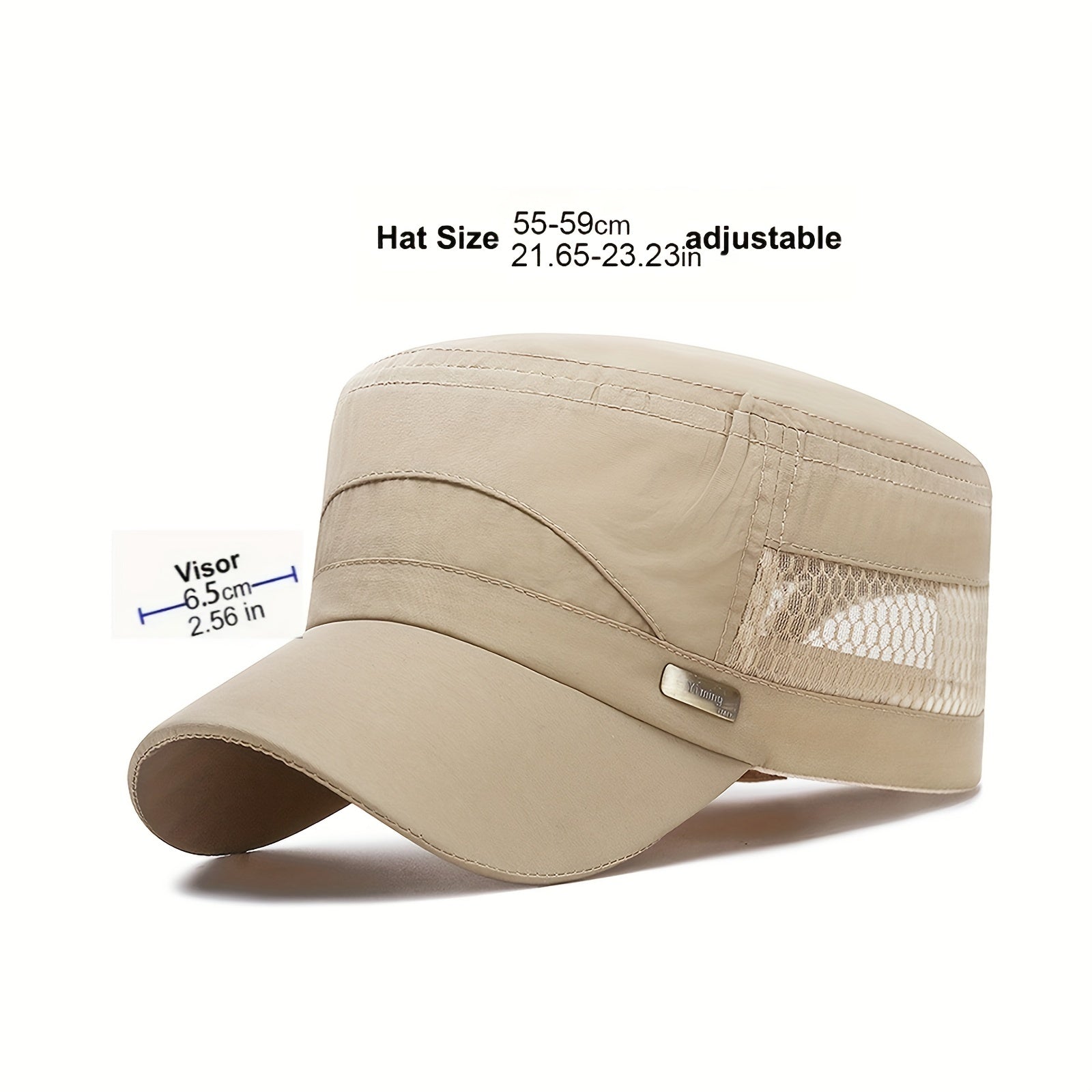 Flat Top Baseball Dad Sun Cap Adjustable Outdoor Sports Cap