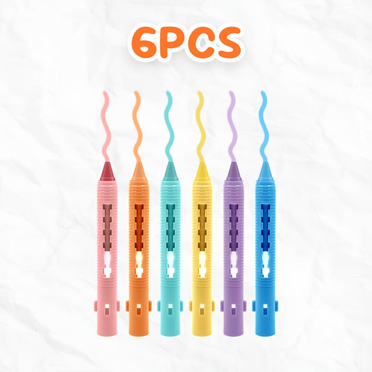 6pcs Washable Bath Crayons Set for Kids, Colorful Bathtub Markers Shower Crayons