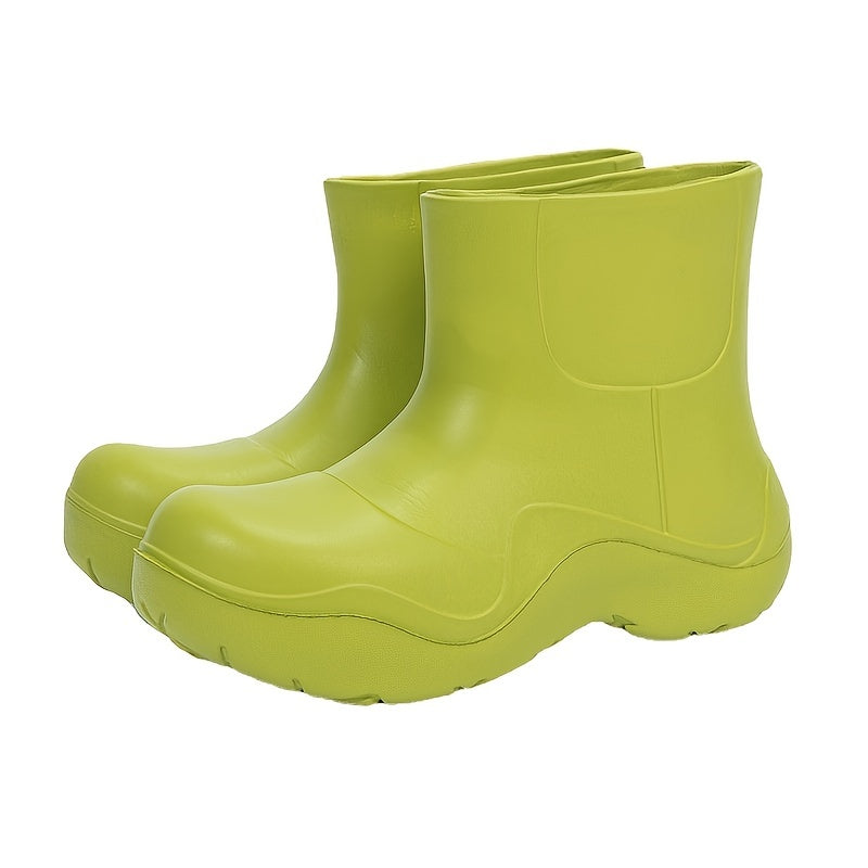 Women's Wedge Rain Boots Water Resistant Shoes