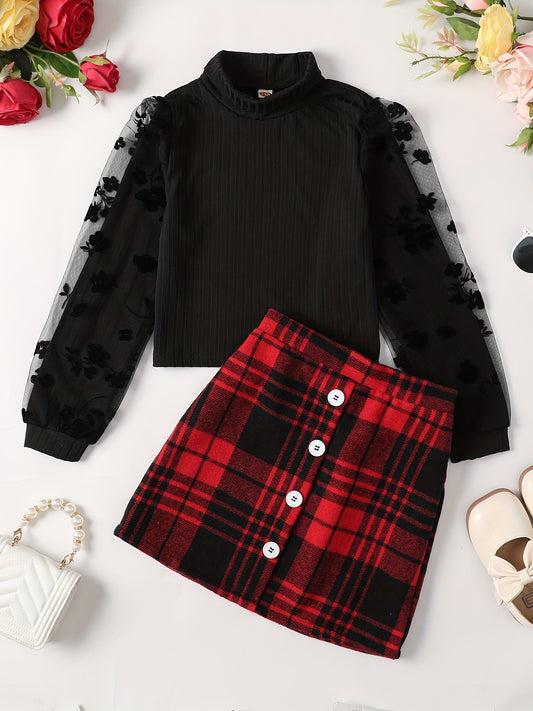 Girl Skirt Sets Casual Winter Fall Dresses Clothes Outfit For Girls