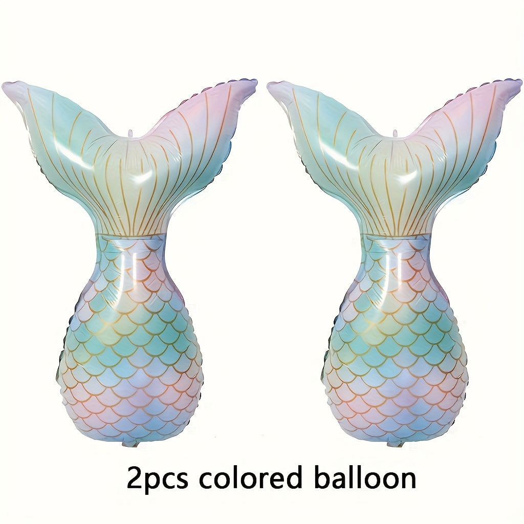 2pcs Mermaid Tail Balloons for Holidays & Events