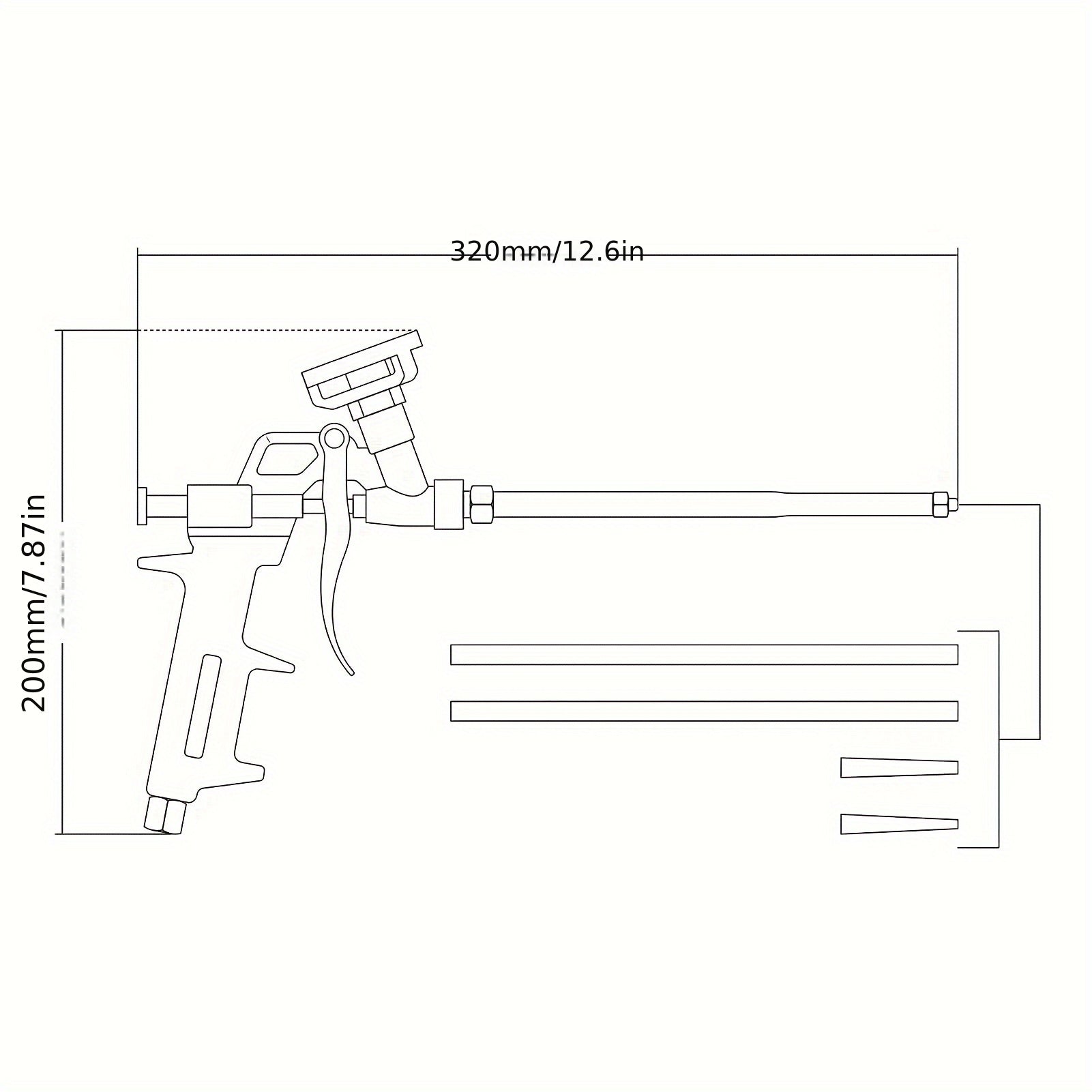 2pcs PU Foam Guns Construction Foam Kit Sealing Filling Sealing Home Office Use
