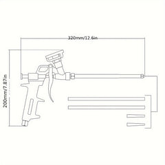 2pcs PU Foam Guns Construction Foam Kit Sealing Filling Sealing Home Office Use
