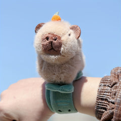 Skateboard Crocodile Capybara Puppy Plush Toy with Pop Ring
