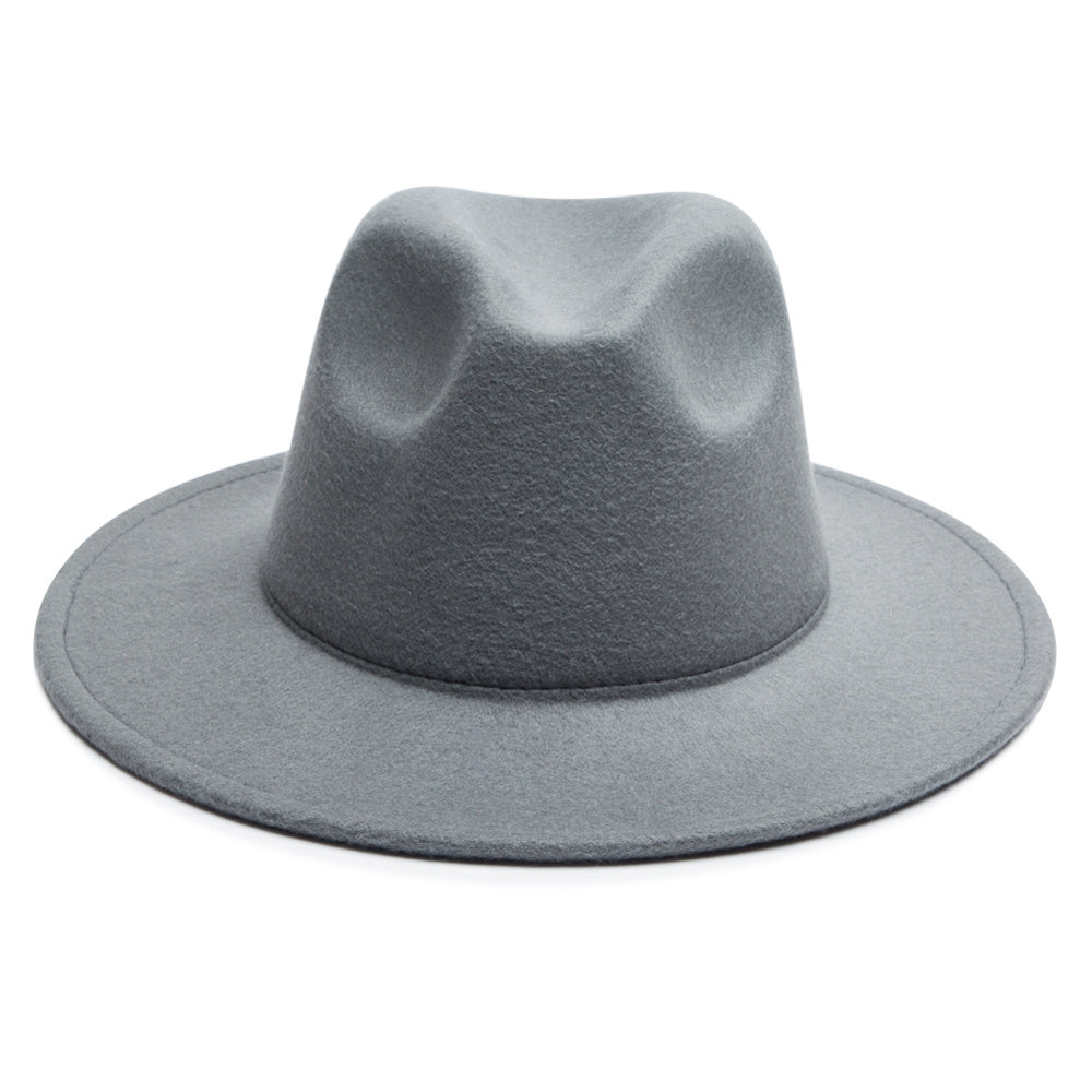 Vintage Tweed Tape Hat Men Solid Top Hat Large Hole Cap