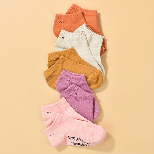 5 Pairs Baby Cotton Ankle Socks for Toddler Boys Girls