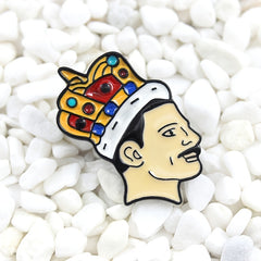 Crowned Bearded Man Lead Singer Brooch
