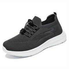 Soft Thick Sole Shock Absorption Flying Woven Shoes Lightweight