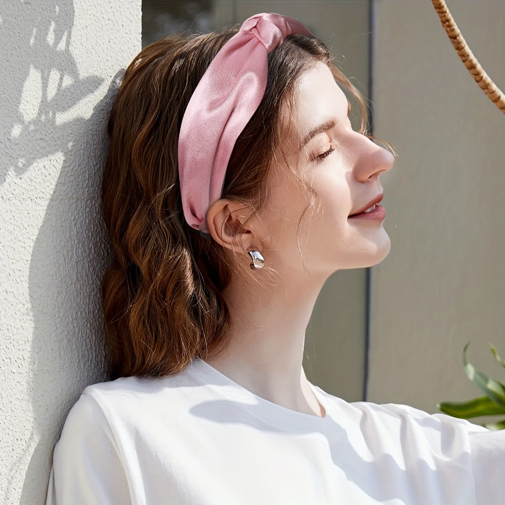 Plaid Pattern Hair Band Solid Headband Women Girls Hair Accessories