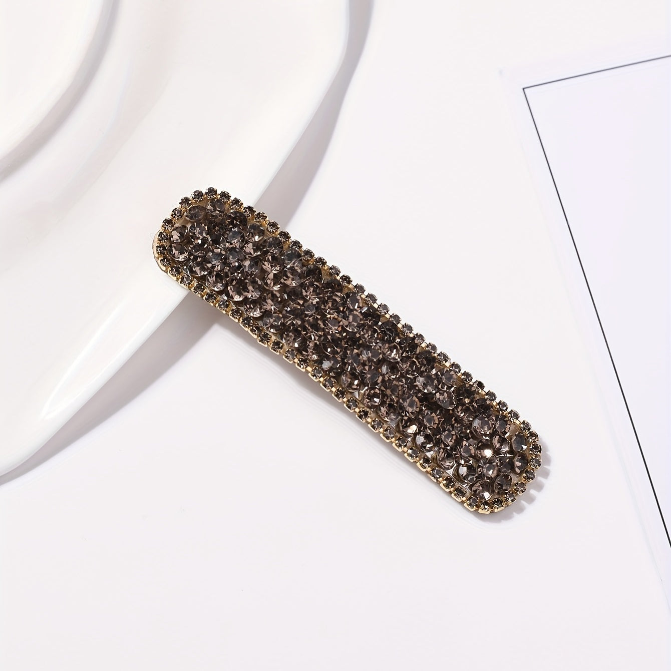 Rhinestone Snap Clip Glitter Style Hair Clip For Women Girls