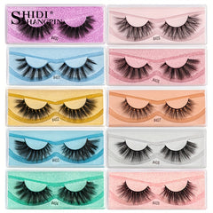 10 Pairs Fluffy Faux Mink Eyelashes Extension for Dramatic Makeup Look