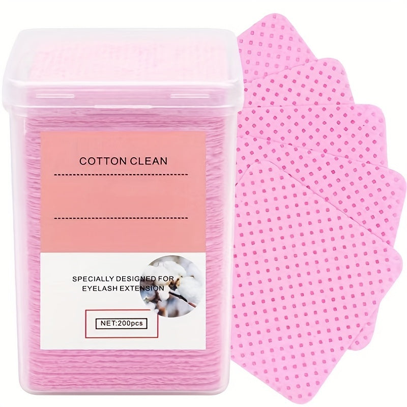 Lint Glue Cleaning Pads Non Woven Eyelashes Nail Polish Makeup Remover Wipes