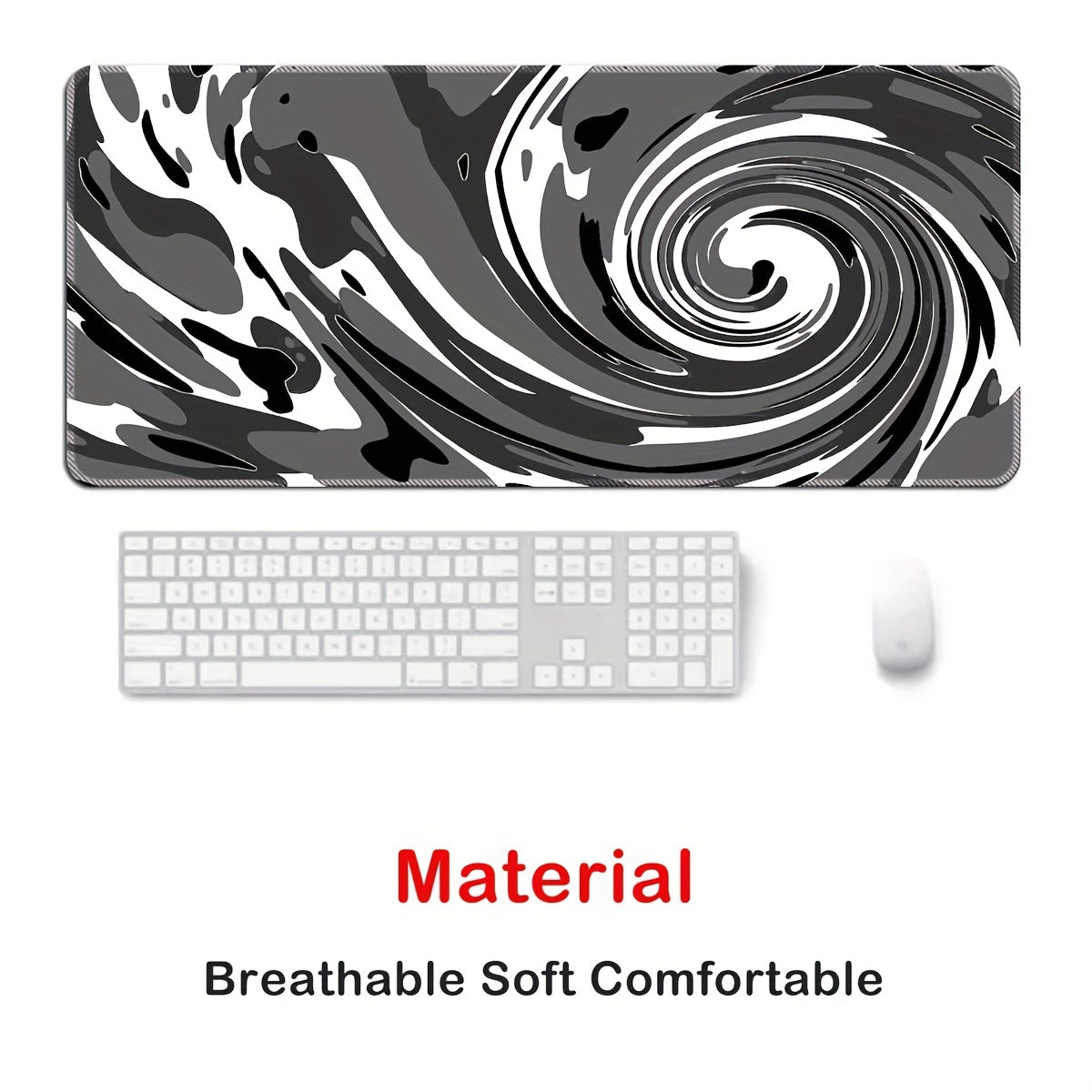 Waterproof Textured Mouse Pad with Non-Slip Rubber Base