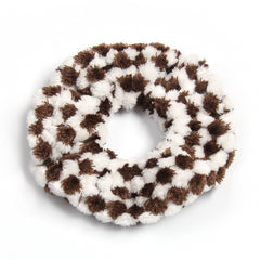 Plaid Plush Block Hair Scrunchies Soft Scrunchie For Women