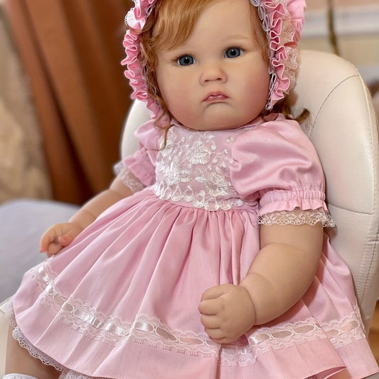 24in Reborn Toddler Princess Doll High Hand Painted Rooted Long Curly Hair