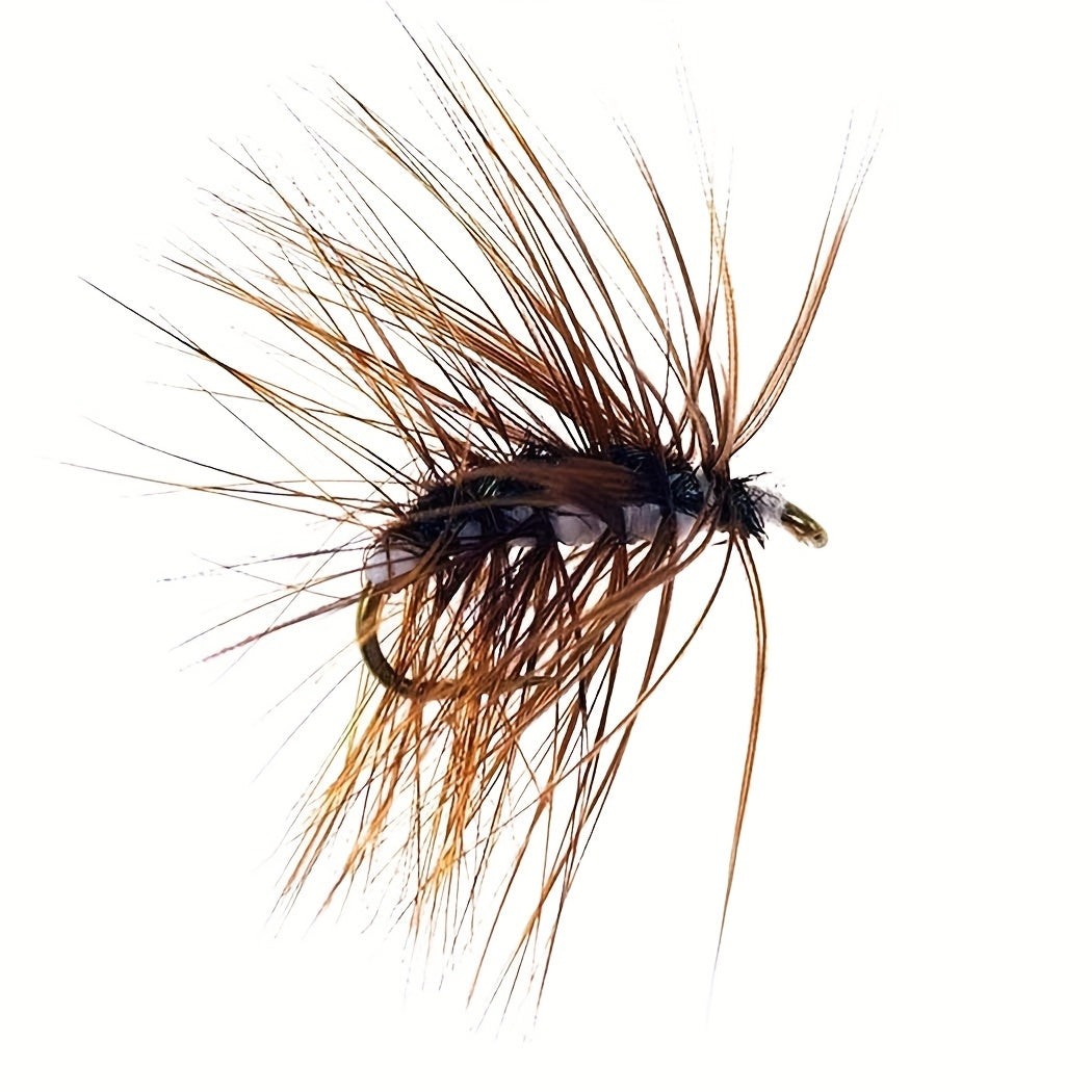 10pcs Brown Elk Caddis Nymph Fly Bait for Trout Fishing