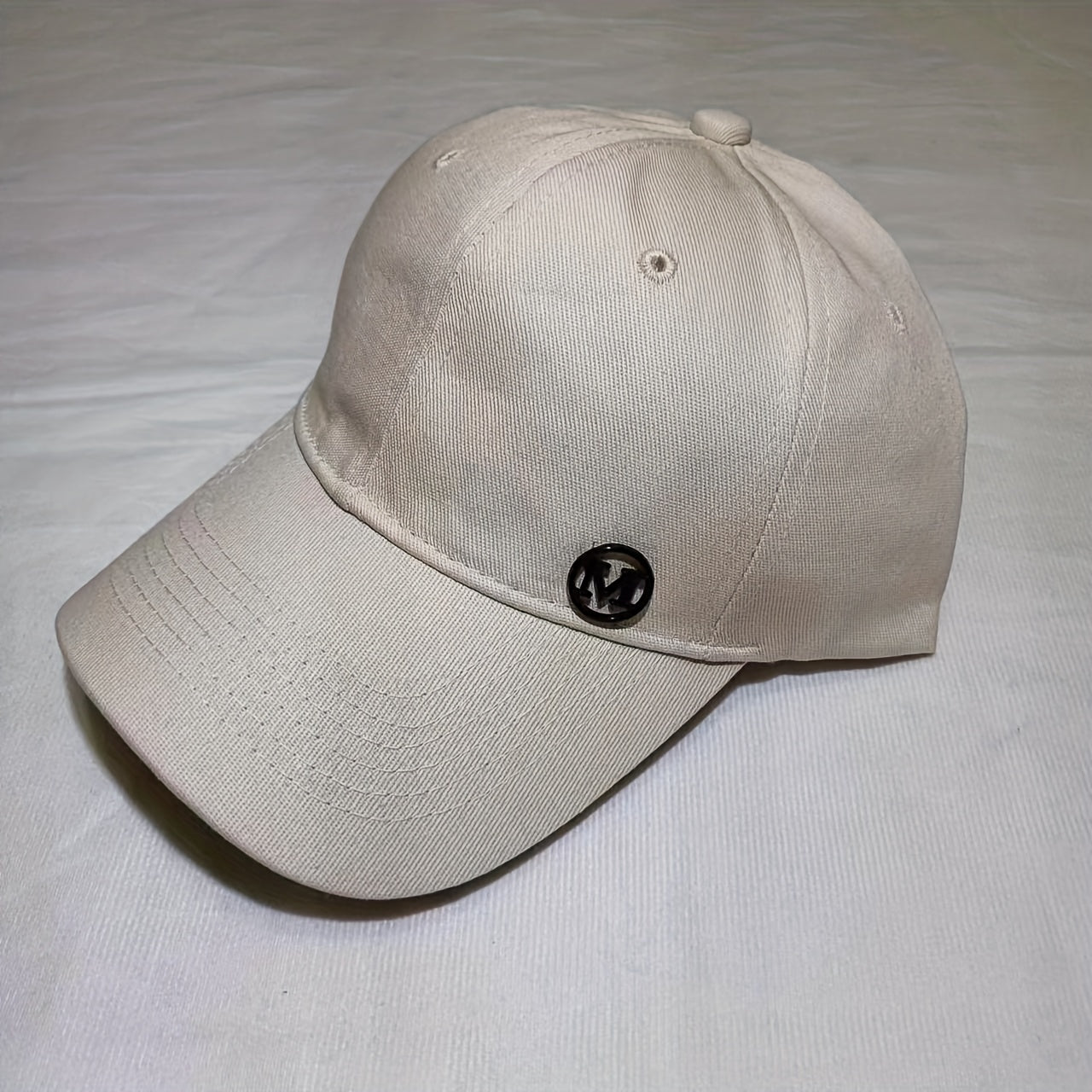 M Series Baseball Hat Men's Solid Peaked Cap Sunshade Casual Sun Hat