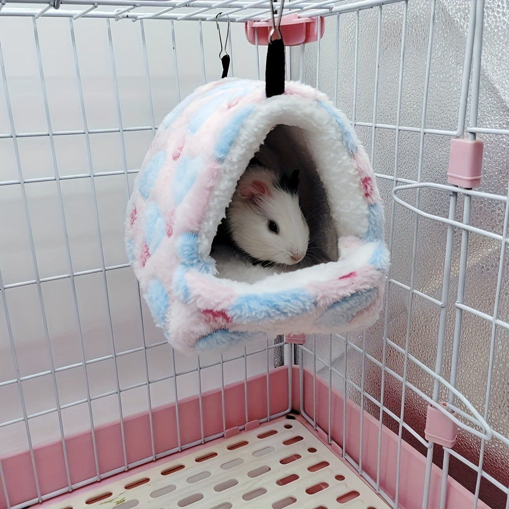 Cozy Winter Fleece Nest Hanging Bed for Small Pets