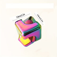 Red Iridescent Spinner Cube High Speed Bearing Relax Fidget Toy