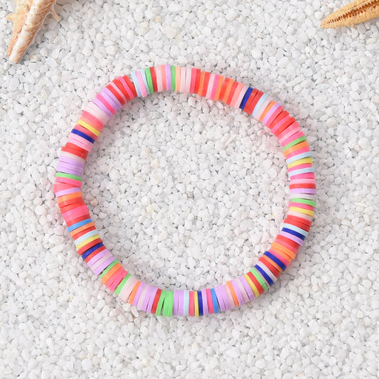 Colorful Polymer Clay Beaded Bracelet Chain for Women