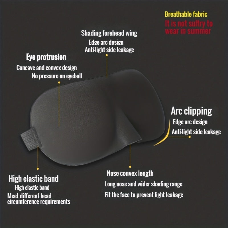 Contoured Cup Sleeping Mask & Blindfold Molded Night Sleep Eye Mask