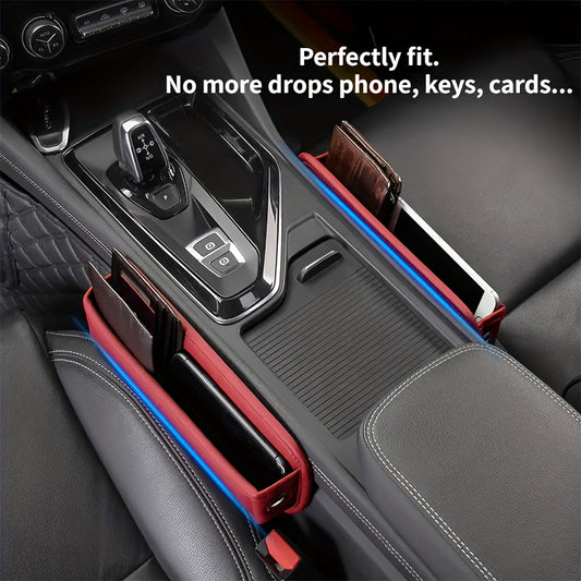 Car Seat Gap Storage Box PU Leather Console Side Pocket Upgraded Car Style