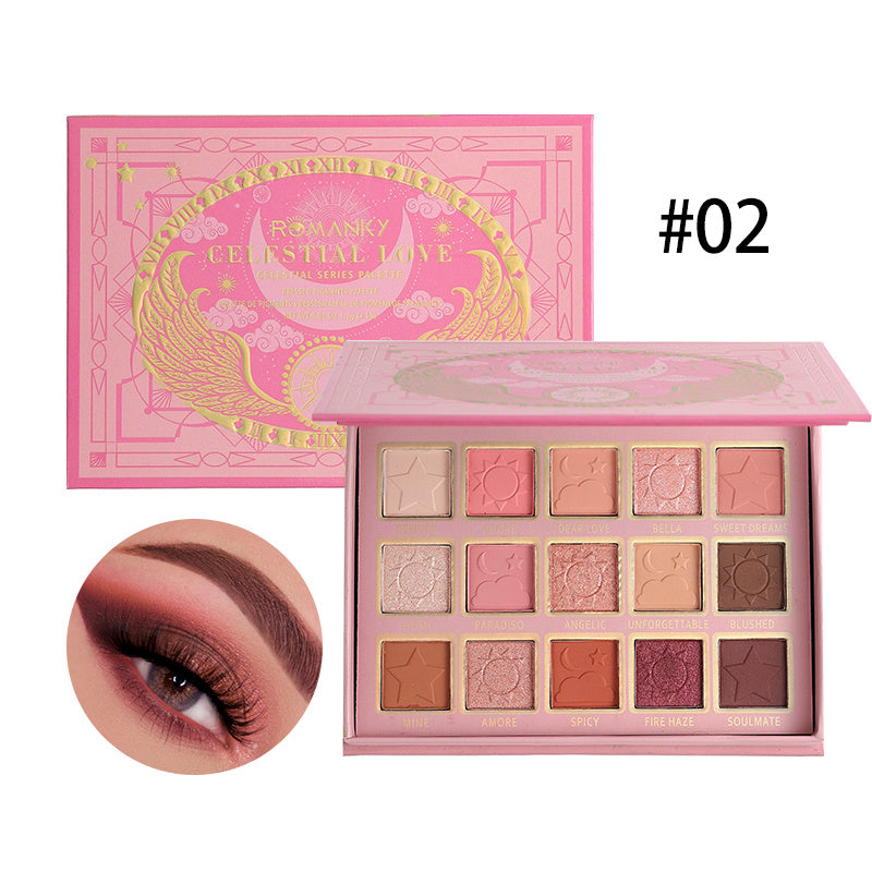 ROMANKY 15-Color Matte Earth Eyeshadow Palette - Angel Collection