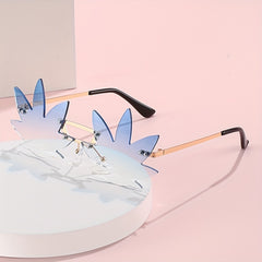 Irregular Flowers Shaped Gradient Lens Sunglasses