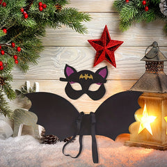 2pcs Kids Halloween Bat Wings Mask Set Cosplay Dress Up