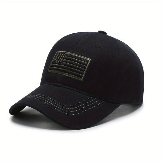 American Flag Patched Baseball Cap Sunscreen Outdoor Cap