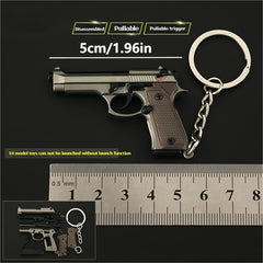 Mini M92F Pistol Toy Model Pendant Removable Assembly Parts