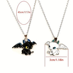 Small Flying Dragon Necklace Dripping Oil Pendant Jewelry