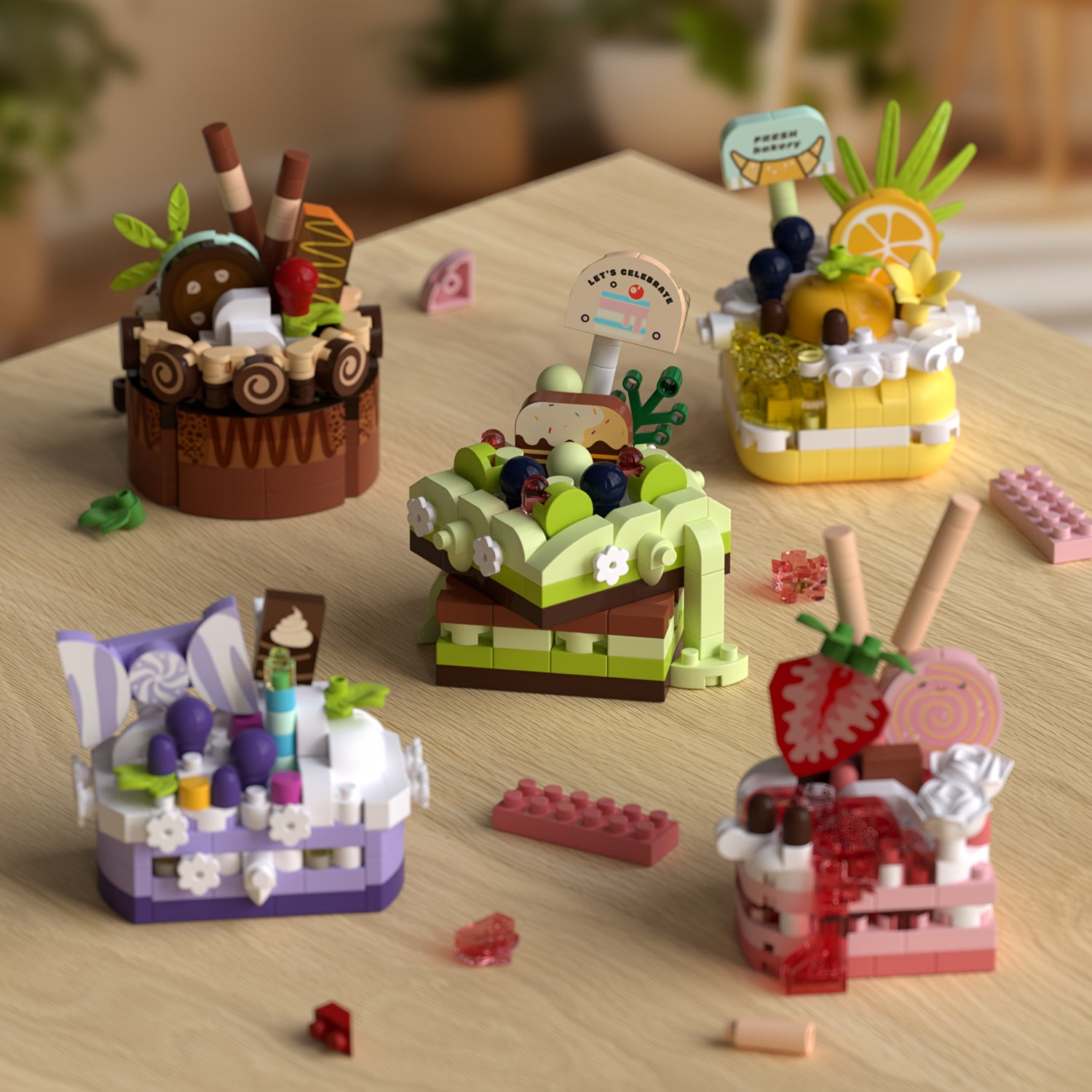 Holiday Cake Block Ornament Decoration Gift