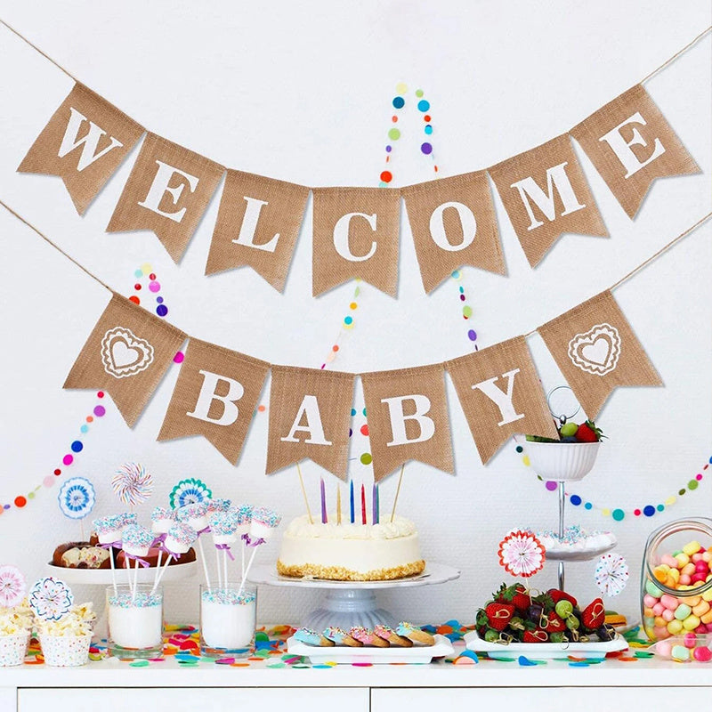 Burlap Personality Party Banner for Special Occasions